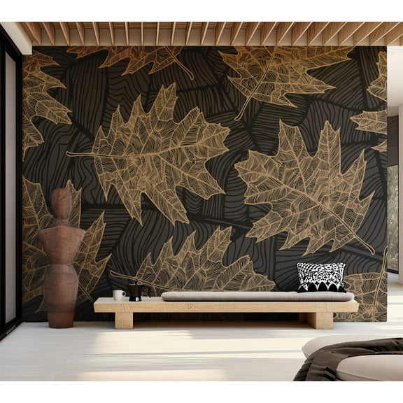 Tiptophomedecor Abstract Wallpaper Wall Mural - Dormant Autumn