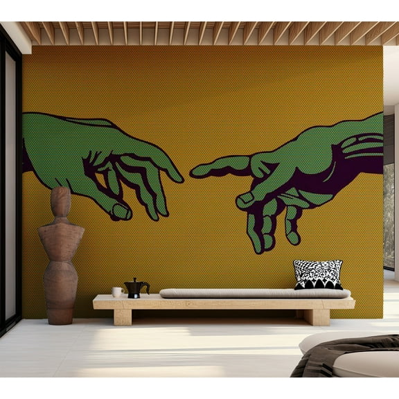 Tiptophomedecor Abstract Wallpaper Wall Mural - Green Touch