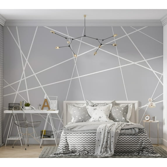 Tiptophomedecor Abstract Wallpaper Wall Mural - Modern Cobweb
