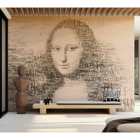 Tiptophomedecor Abstract Wallpaper Wall Mural - Mona Lisa's Thoughts