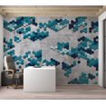 thumbnail image 1 of Tiptophomedecor Abstract Wallpaper Wall Mural - Sea Puzzle, 1 of 7