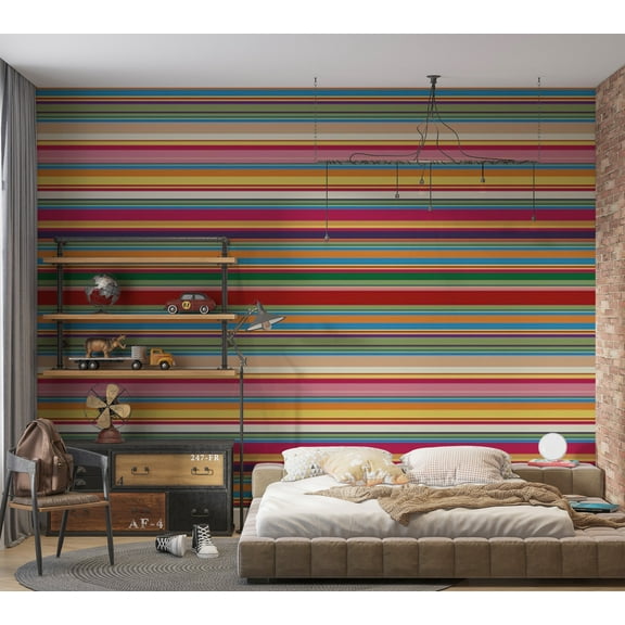 Tiptophomedecor Abstract Wallpaper Wall Mural - Subdued Stripes
