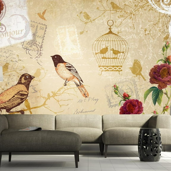 Tiptophomedecor Animal Wallpaper Wall Mural - Bonjour