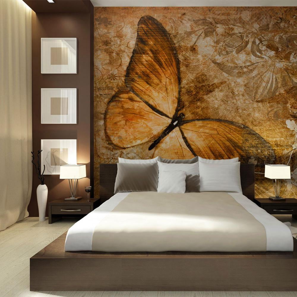 Tiptophomedecor Animal Wallpaper Wall Mural - Butterfly Sepia - Walmart.com
