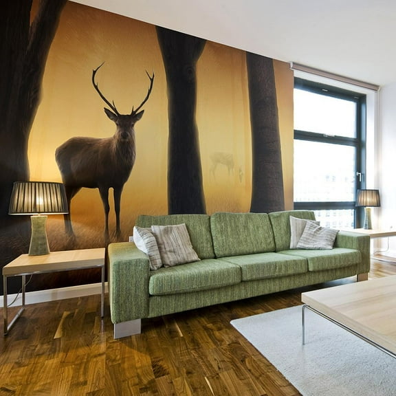 Tiptophomedecor Animal Wallpaper Wall Mural - Deer In His Natural Habitat