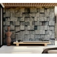 thumbnail image 1 of Tiptophomedecor Background & Patterns Wallpaper Wall Mural - Abstract Stacked Stone Cubes, 1 of 8
