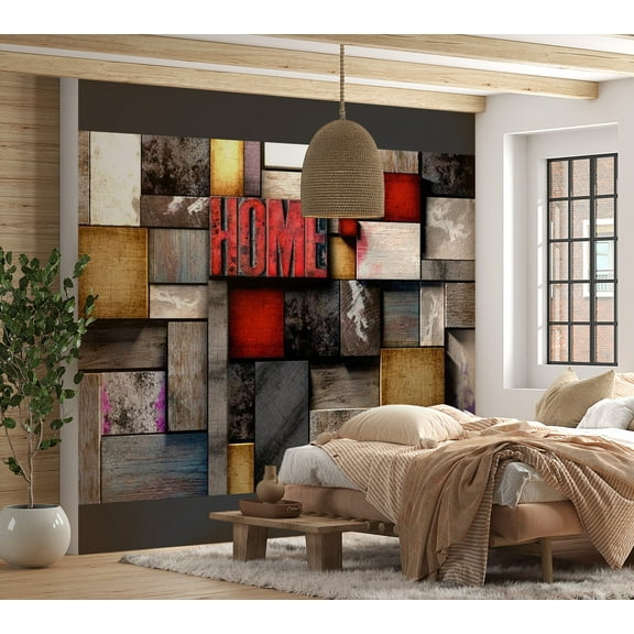 Tiptophomedecor Background & Patterns Wallpaper Wall Mural - Colorful Home Blocks