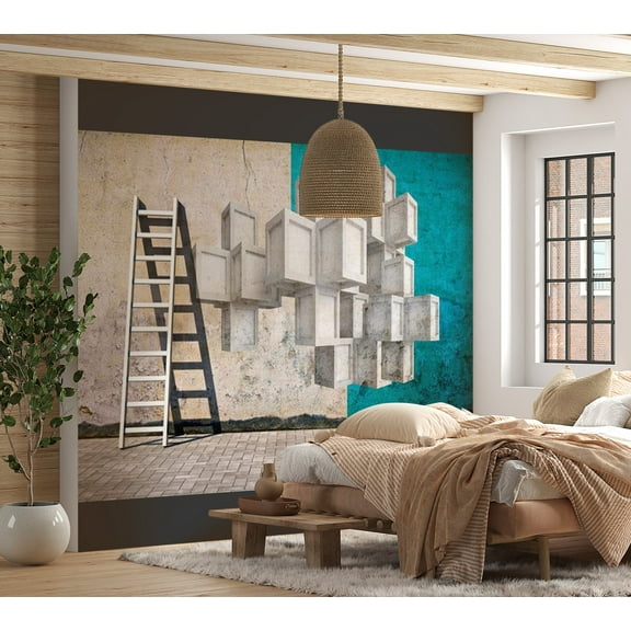 Tiptophomedecor Background & Patterns Wallpaper Wall Mural - Concrete Blocks