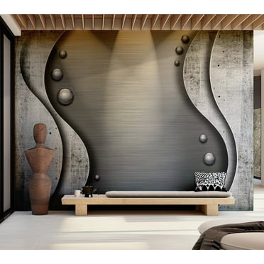 Tiptophomedecor Background & Patterns Wallpaper Wall Mural - Concrete Metal Fantasy Wall