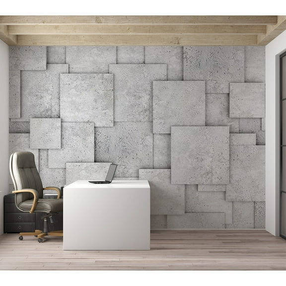 Tiptophomedecor Background & Patterns Wallpaper Wall Mural - Concrete Tiles