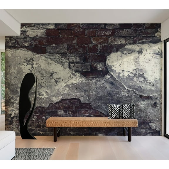 Tiptophomedecor Background & Patterns Wallpaper Wall Mural - Dark Brick Wall
