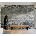 thumbnail image 1 of Tiptophomedecor Background & Patterns Wallpaper Wall Mural - Dark Grey White Brick Wall, 1 of 8