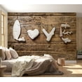 thumbnail image 1 of Tiptophomedecor Background & Patterns Wallpaper Wall Mural - Declaration Of Love On Wood, 1 of 8