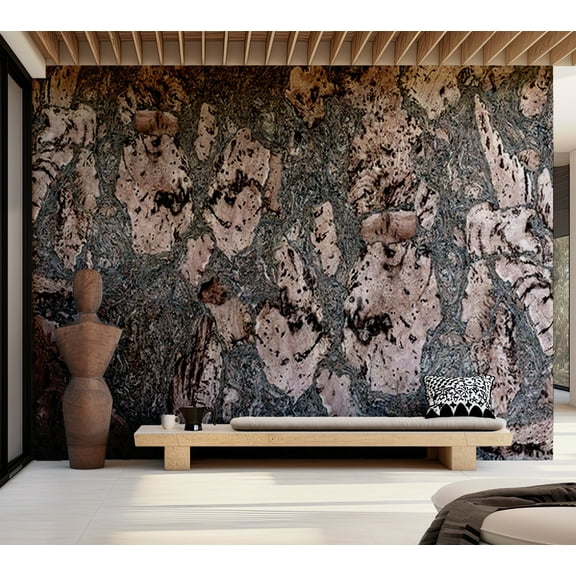 Tiptophomedecor Background & Patterns Wallpaper Wall Mural - Grey Aubergine Stone Wall