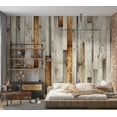 thumbnail image 1 of Tiptophomedecor Background & Patterns Wallpaper Wall Mural - Mixed Vertical Wooden Pattern, 1 of 8