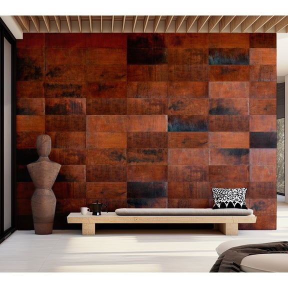 Tiptophomedecor Background & Patterns Wallpaper Wall Mural - Modern Big Red Bricks