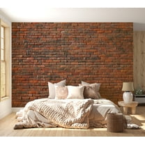 Tiptophomedecor Background & Patterns Wallpaper Wall Mural - Modern Mixed Red Brick Wall