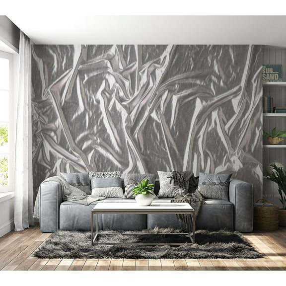 Tiptophomedecor Background & Patterns Wallpaper Wall Mural - Noble Silver