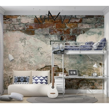 Tiptophomedecor Background & Patterns Wallpaper Wall Mural - Old Brick Plaster Wall
