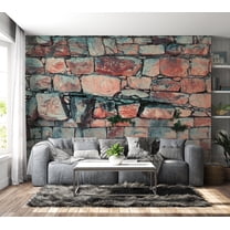 Tiptophomedecor Background & Patterns Wallpaper Wall Mural - Old Fortress Stone Wall