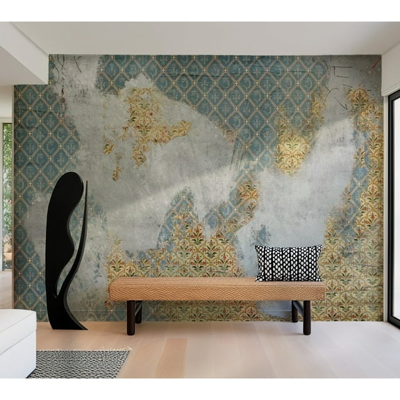 Tiptophomedecor Background & Patterns Wallpaper Wall Mural - Old Mosaic Tile Wall