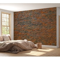 Tiptophomedecor Background & Patterns Wallpaper Wall Mural - Red Black Brick Wall