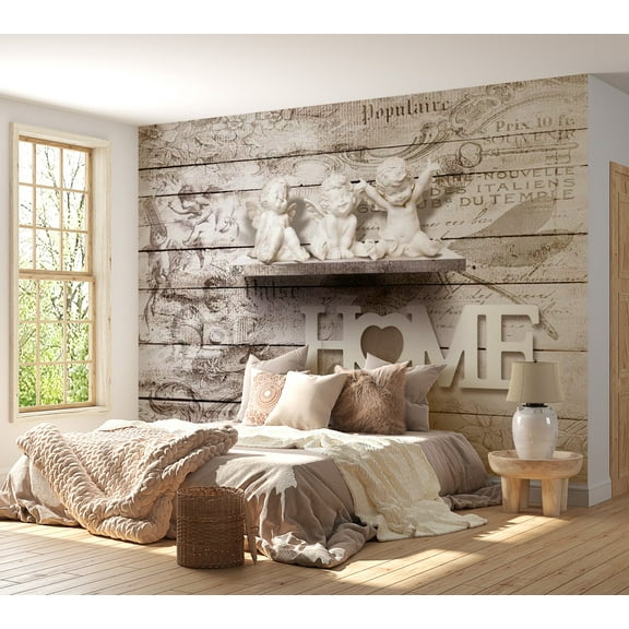 Tiptophomedecor Background & Patterns Wallpaper Wall Mural - Retro Fantasy Compilation on Wood