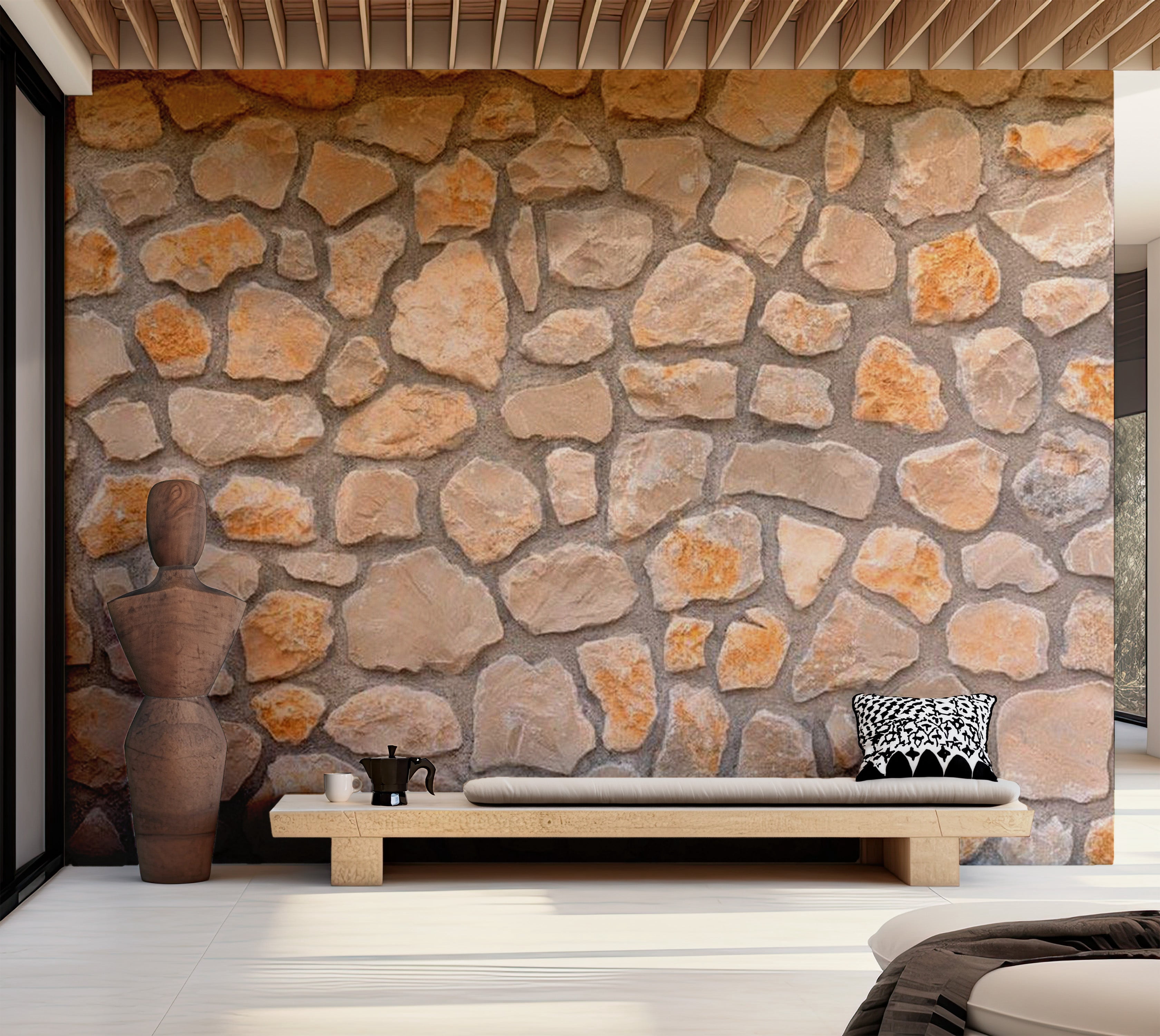 Tiptophomedecor Background & Patterns Wallpaper Wall Mural - Stone Age ...