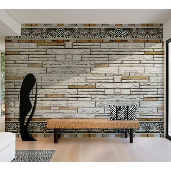 Tiptophomedecor Background & Patterns Wallpaper Wall Mural - Stone Mosaic