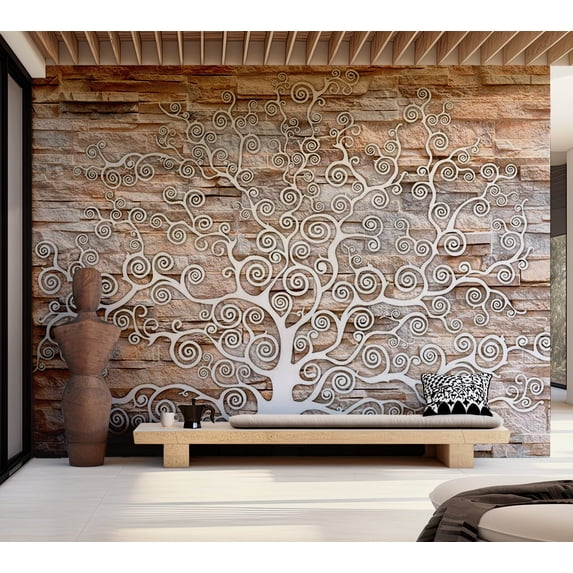 Tiptophomedecor Background & Patterns Wallpaper Wall Mural - Stone Tree Of Life