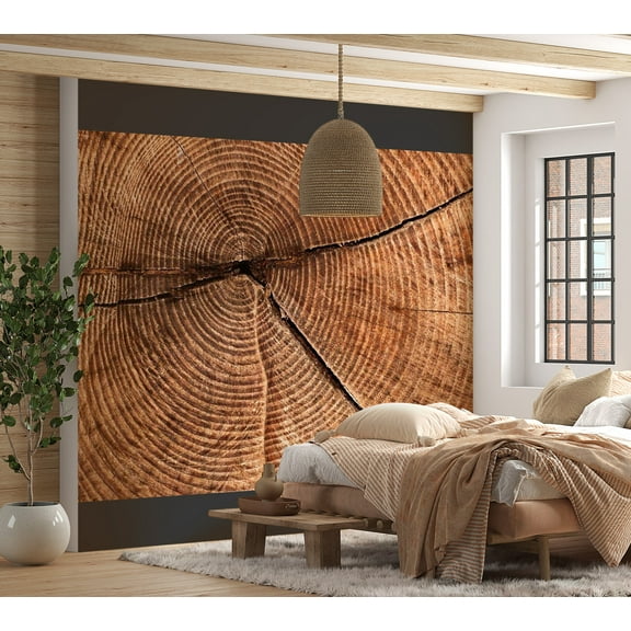 Tiptophomedecor Background & Patterns Wallpaper Wall Mural - Tree Trunk Cross Section