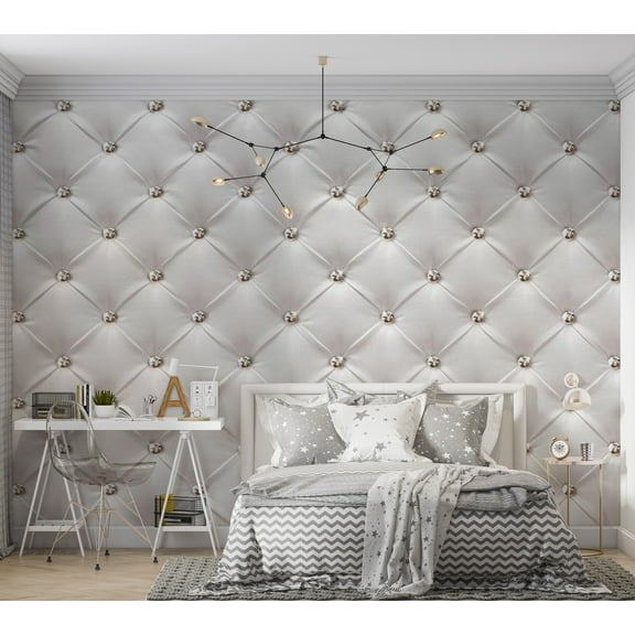 Tiptophomedecor Background & Patterns Wallpaper Wall Mural - White Elegance