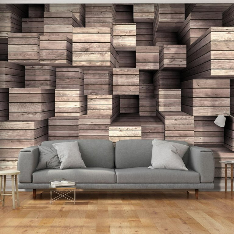 Tiptophomedecor Background & Patterns Wallpaper Wall Mural - Wooden Finesse  