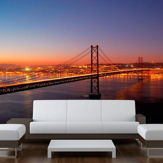Tiptophomedecor Cityscape Wallpaper Wall Mural - Bay Bridge - San Francisco