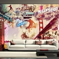 thumbnail image 1 of Tiptophomedecor Cityscape Wallpaper Wall Mural - Hollywood Collage, 1 of 4