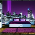thumbnail image 1 of Tiptophomedecor Cityscape Wallpaper Wall Mural - Manhattan In Purple, 1 of 4
