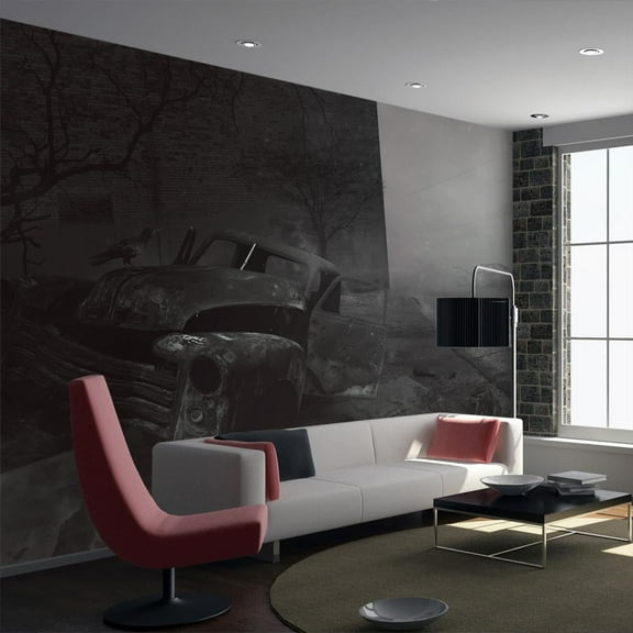 Tiptophomedecor Cityscape Wallpaper Wall Mural - Old Dark City