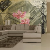 Tiptophomedecor Cityscape Wallpaper Wall Mural - Vintage Paris Collage