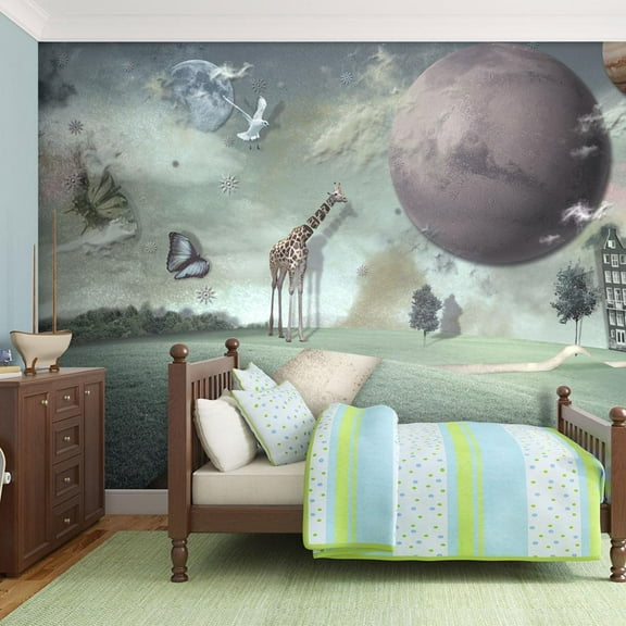 Tiptophomedecor Fiction Wallpaper Wall Mural - City Of The Future