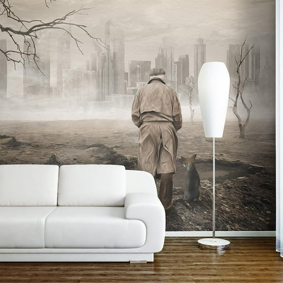 Tiptophomedecor Fiction Wallpaper Wall Mural - Ghost's City