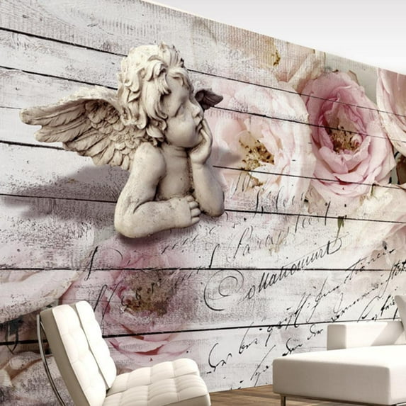 Tiptophomedecor Floral Wallpaper Wall Mural - Angel & Calm