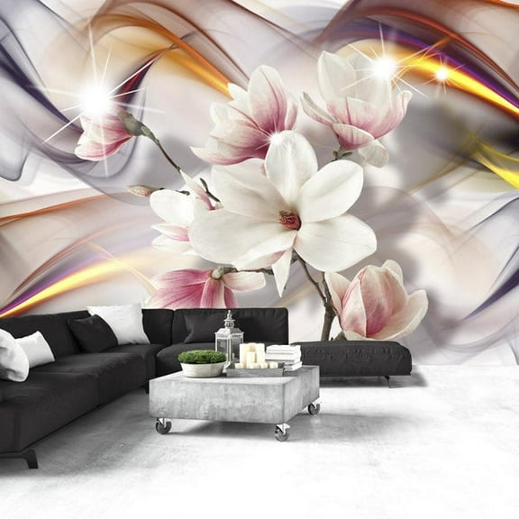 Tiptophomedecor Floral Wallpaper Wall Mural - Artistic Magnolias