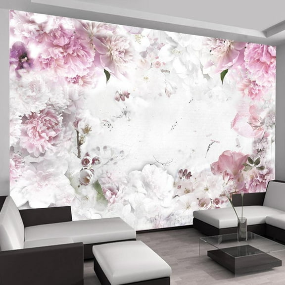 Tiptophomedecor Floral Wallpaper Wall Mural - Dancing Peonies