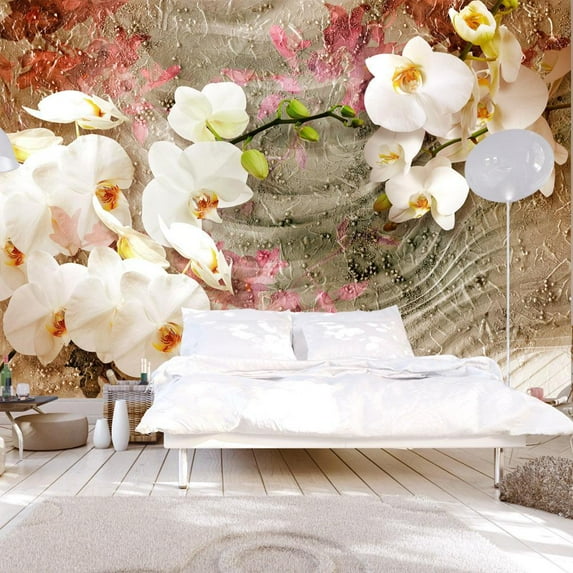 Tiptophomedecor Floral Wallpaper Wall Mural - Desert Orchid