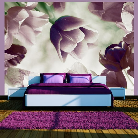Tiptophomedecor Floral Wallpaper Wall Mural - Heavenly Tulips