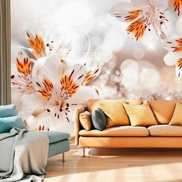 Tiptophomedecor Floral Wallpaper Wall Mural - Lily Of The Incas