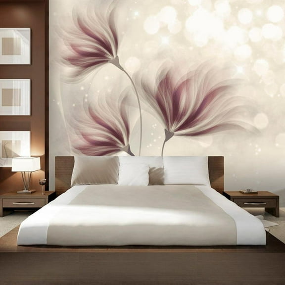 Tiptophomedecor Floral Wallpaper Wall Mural - Luminous Morning