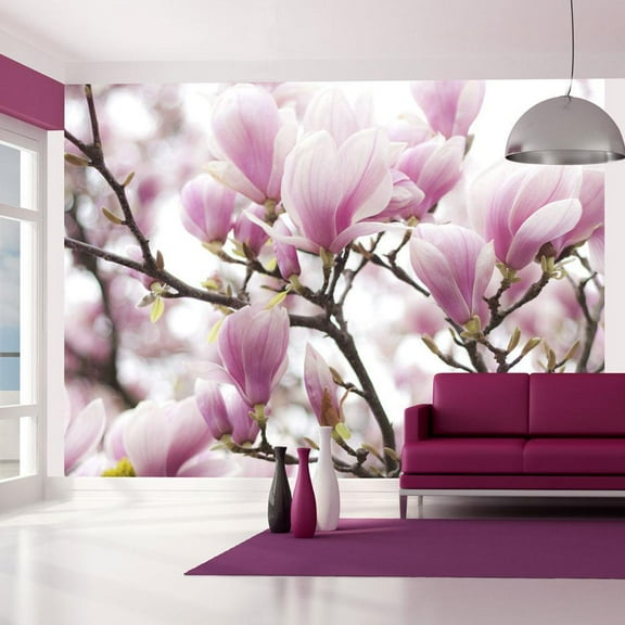 Tiptophomedecor Floral Wallpaper Wall Mural - Magnolia Bloosom