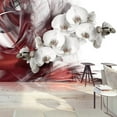 thumbnail image 1 of Tiptophomedecor Floral Wallpaper Wall Mural - Orchid In Red, 1 of 4