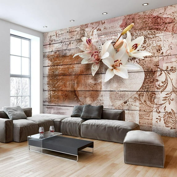 Tiptophomedecor Floral Wallpaper Wall Mural - Romantic Memories